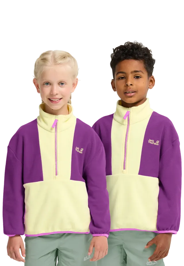 Jack Wolfskin Colorblock Taunus HZ K pull polaire enfant poches