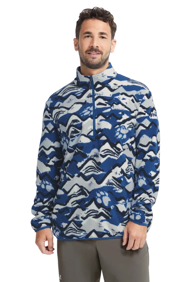Jack Wolfskin Paw Era 100 Print HZ M pull homme demi-zip