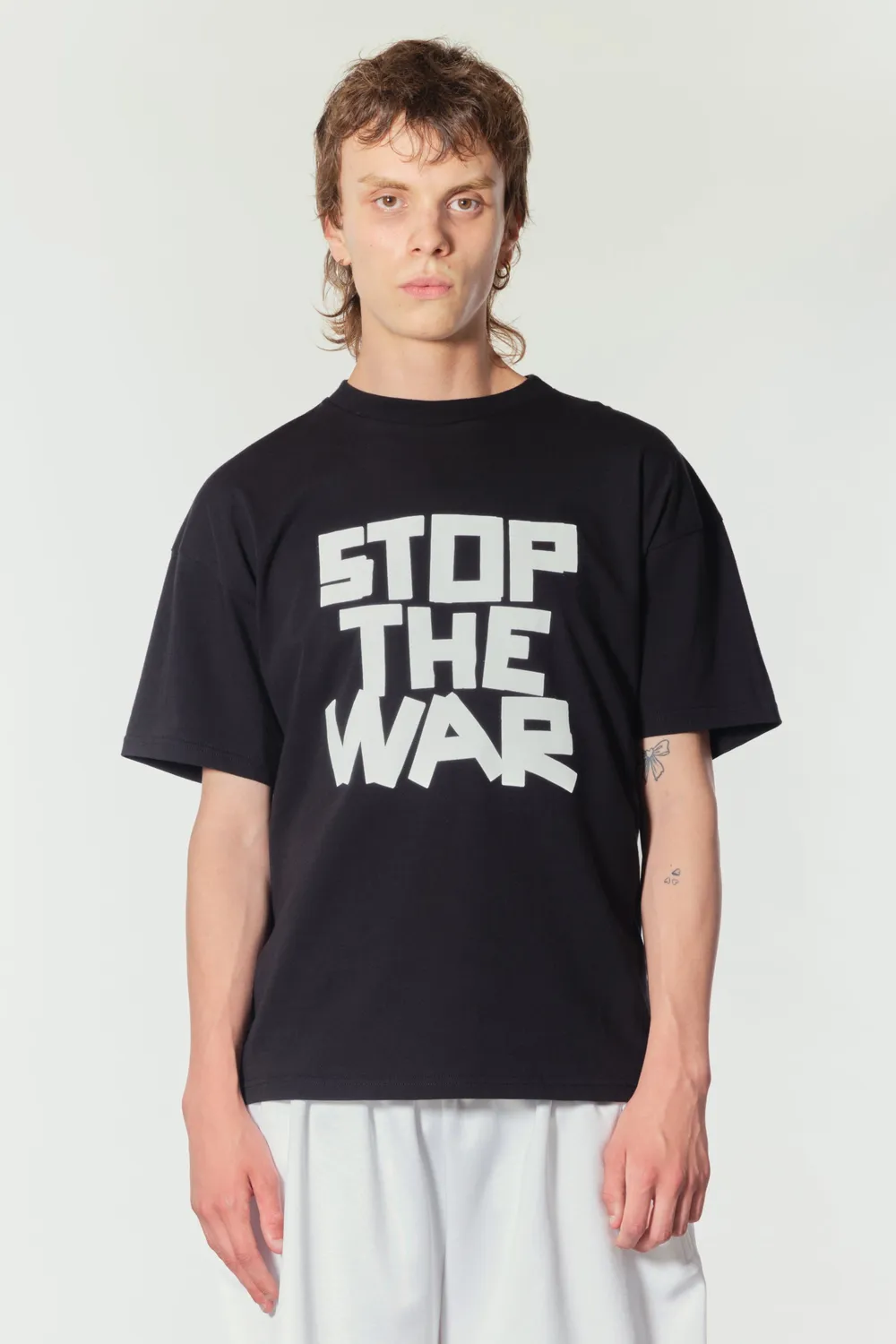 Jeanne Friot Stop The War Tee t-shirt noir coton
