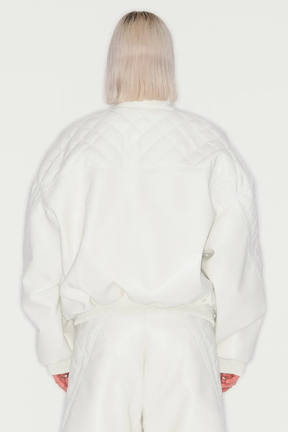 JEANNE FRIOT Biker Bombers veste crème oversize