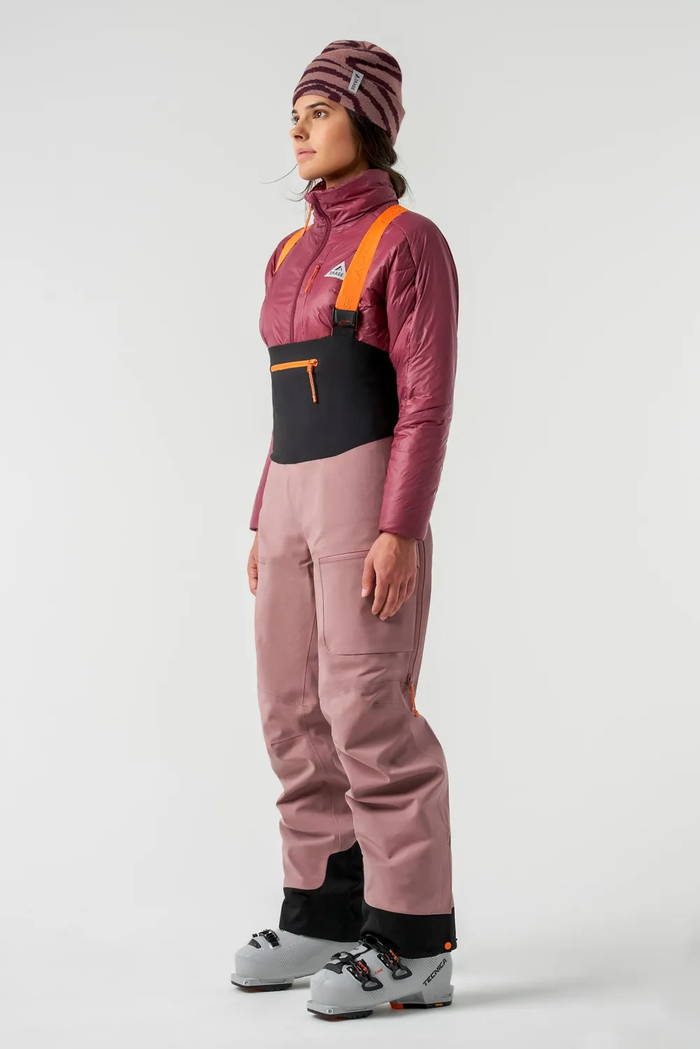 Orage MTN-X Cliff 3L salopette ski femme prune clair 3 couches