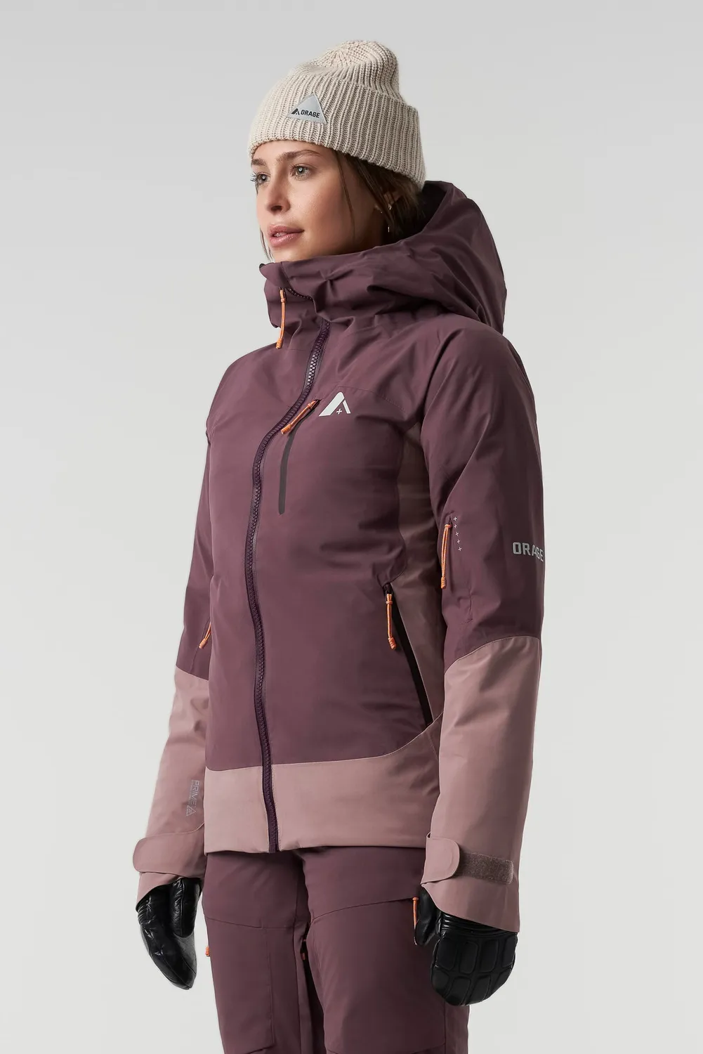 Orage Nina veste ski femme Dark Plum isolante