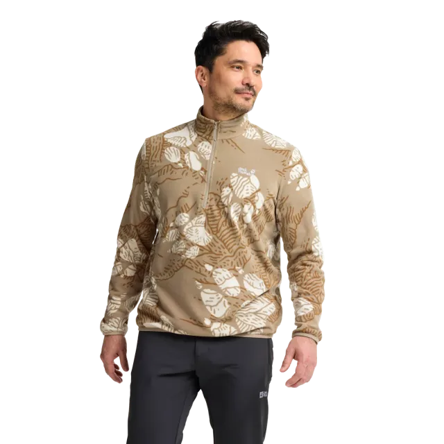 Jack Wolfskin Paw Era 100 Print polaire homme demi-zip