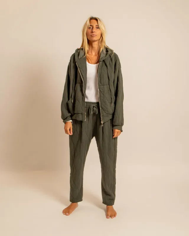 AOKYANOS Boston pantalon kaki gaze coton matelassé