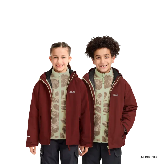 Jack Wolfskin Iceland 3in1 Print Jkt K veste 3-en-1 enfant