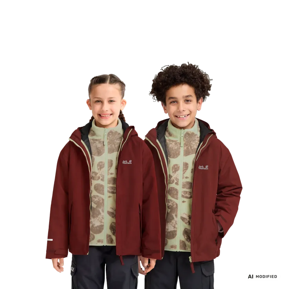 Jack Wolfskin Iceland 3in1 Print Jkt K veste 3-en-1 enfant