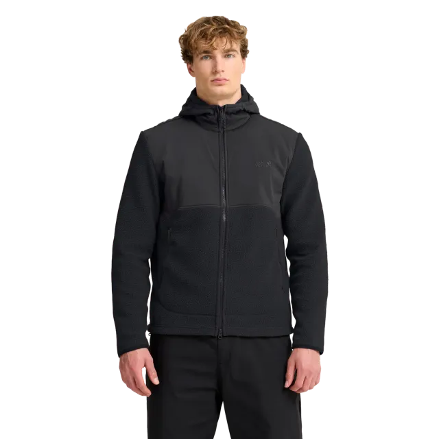 Jack Wolfskin Lite Curl Hooded FZ M polaire homme