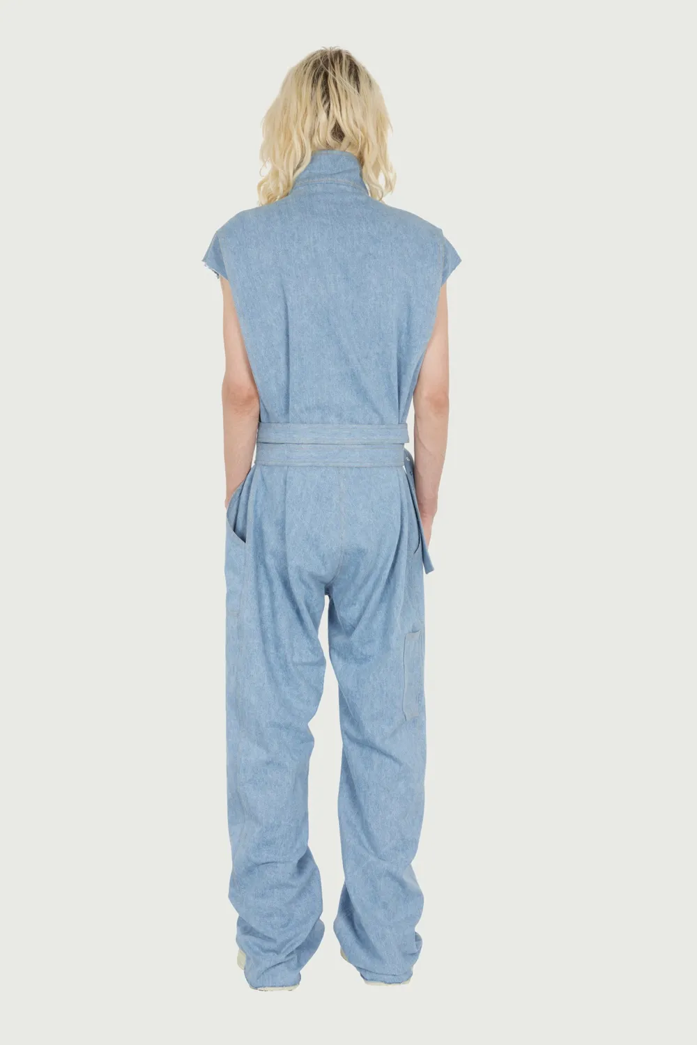 Jeanne Friot Sea combinaison jumpsuit denim clair recyclé