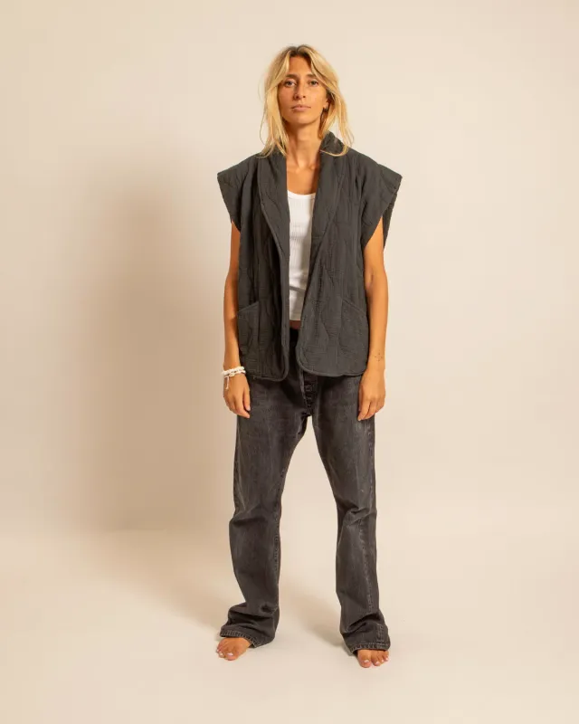 AOKYANOS Brooklyn gilet anthracite coton taille unique