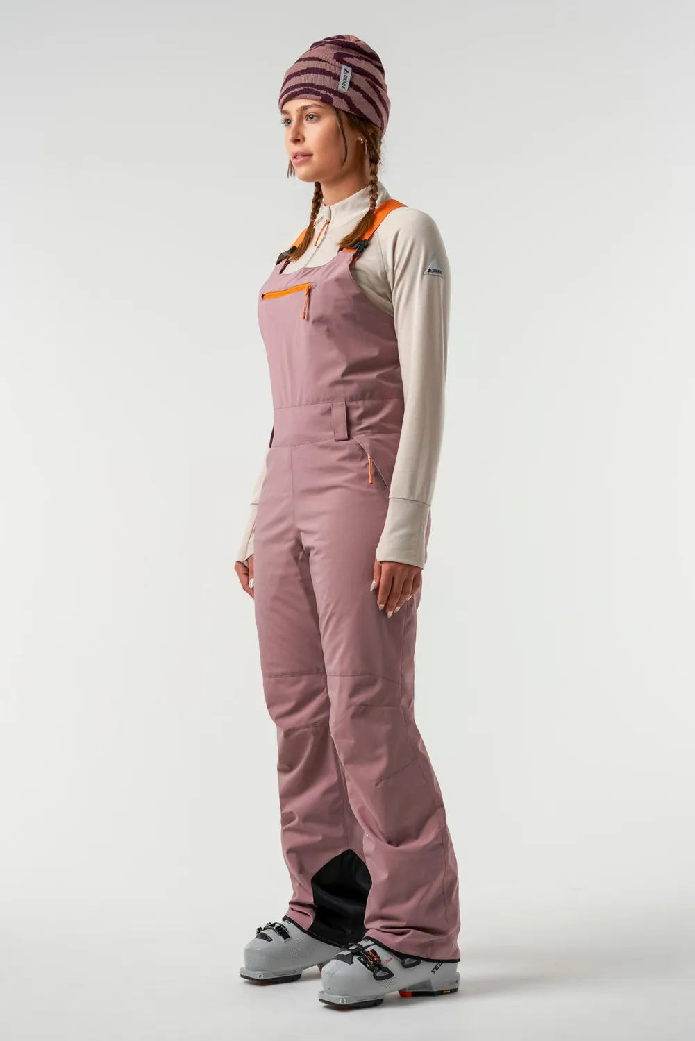 Orage Ridge salopette ski femme Light Plum isolée