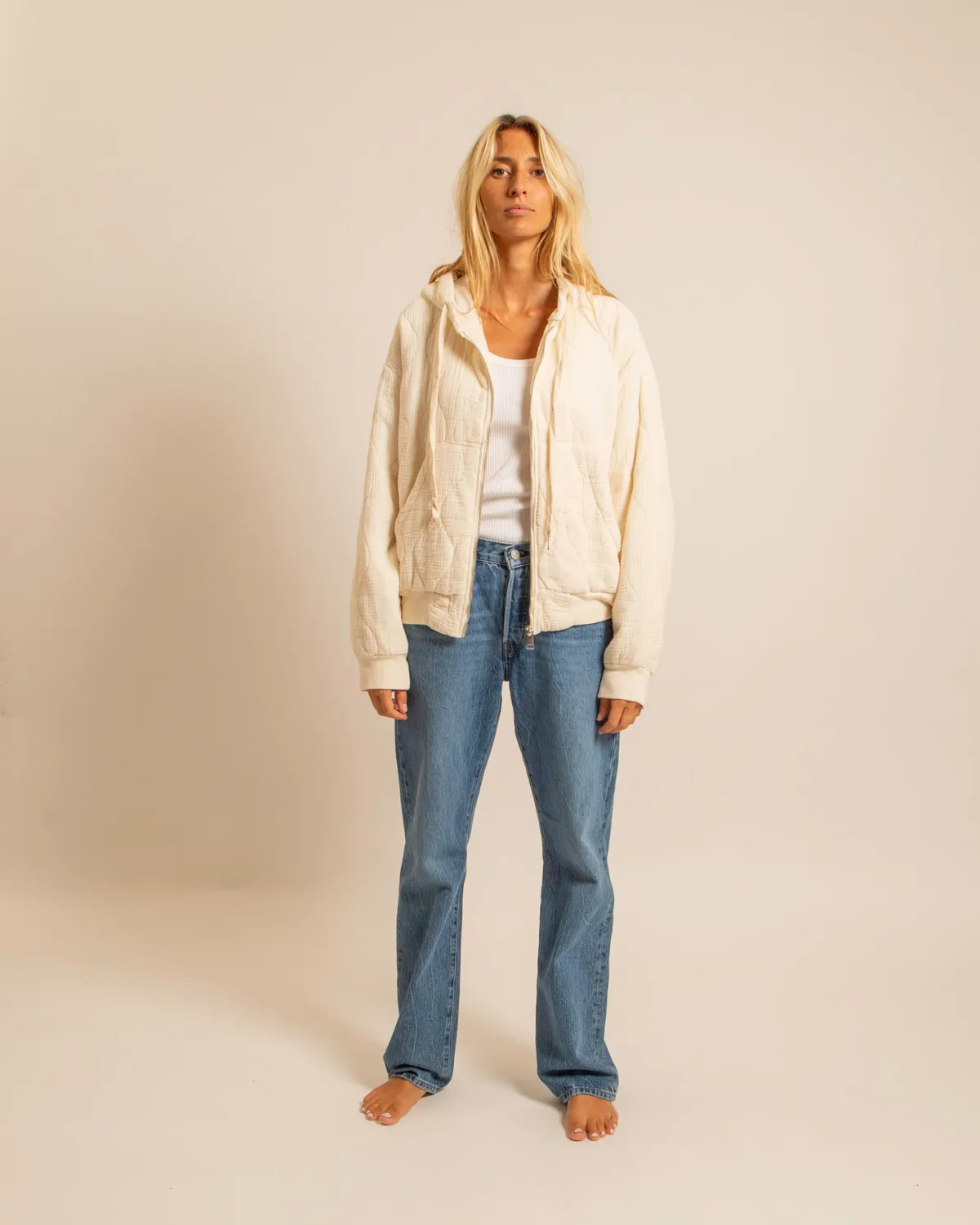 AOKYANOS Washington Crème veste à capuche coton taille unique