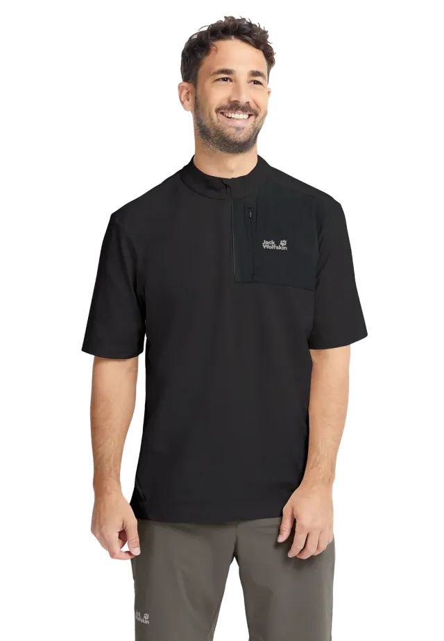 JACK WOLFSKIN SUCOL HZ T M t-shirt homme zippé