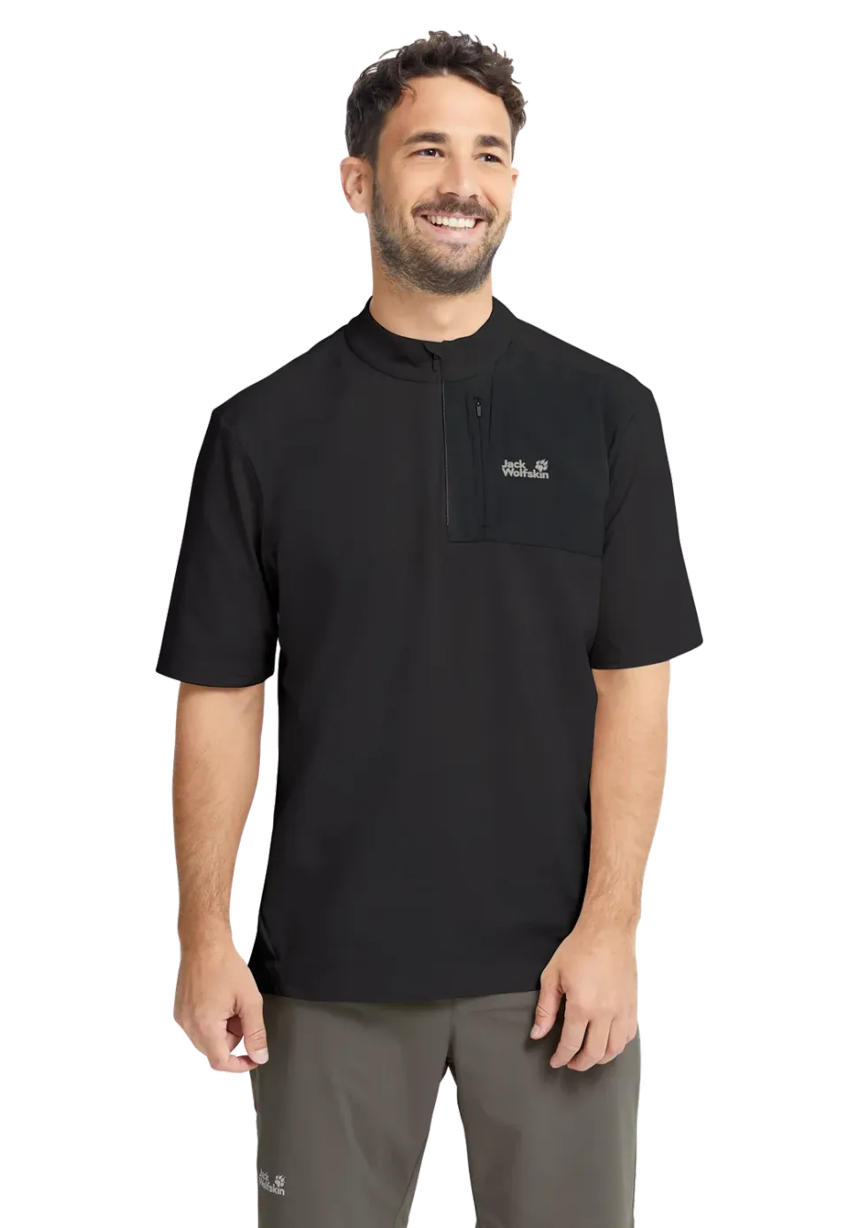 JACK WOLFSKIN SUCOL HZ T M t-shirt homme zippé