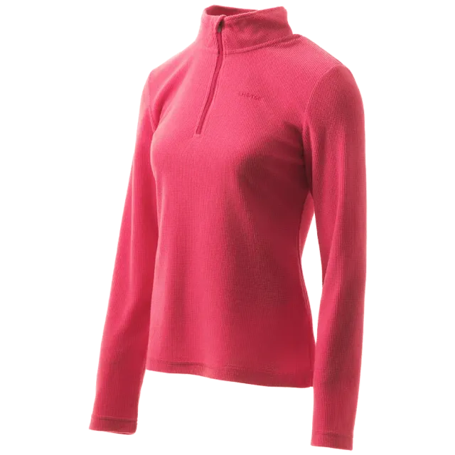 Lhotse Sofia Raspberry polaire demi-zip framboise grid