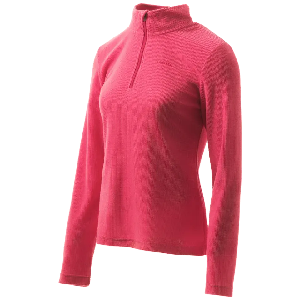 Lhotse Sofia Raspberry polaire demi-zip framboise grid