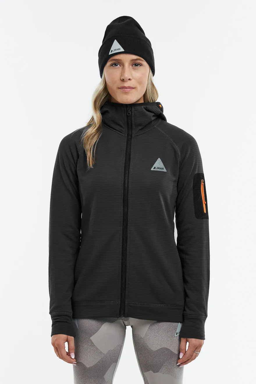 Orage Teslin veste polaire noire grille femme