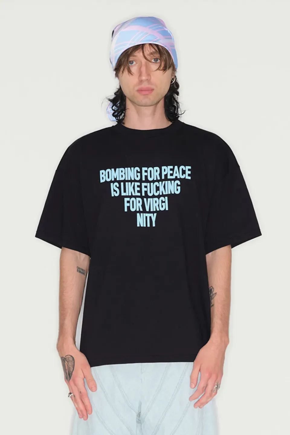 Jeanne Friot Peace tee-shirt oversize noir recyclé