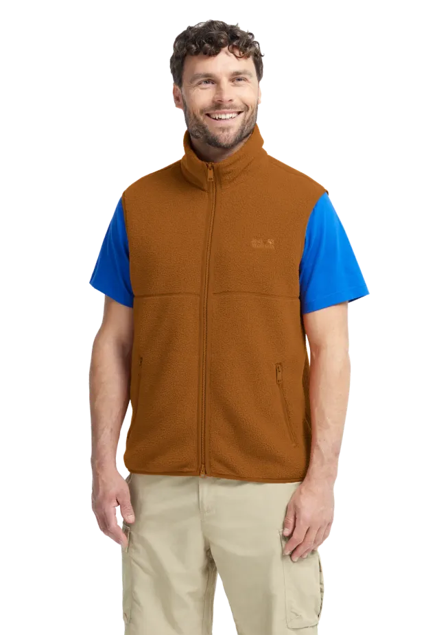 Jack Wolfskin Lite Curl Vest M gilet polaire col montant