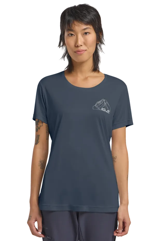 Jack Wolfskin Peak Graphic T t-shirt femme respirant