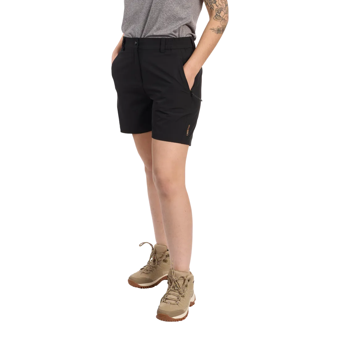 Lhotse Malia short black poches zippées
