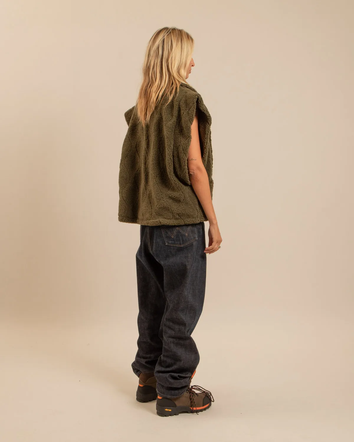 AOKYANOS Brooklyn Sherpa veste kaki taille unique