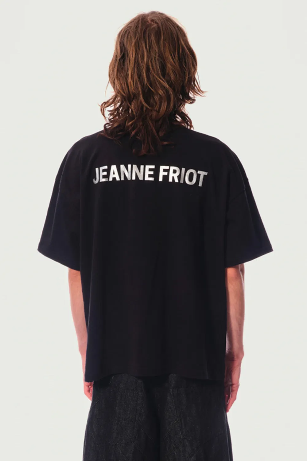 JEANNE FRIOT Fight Tee tee-shirt oversize noir slogan