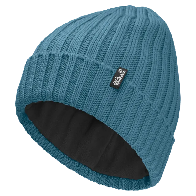 Jack Wolfskin Rib Knit Beanie bonnet hiver chaud doublé
