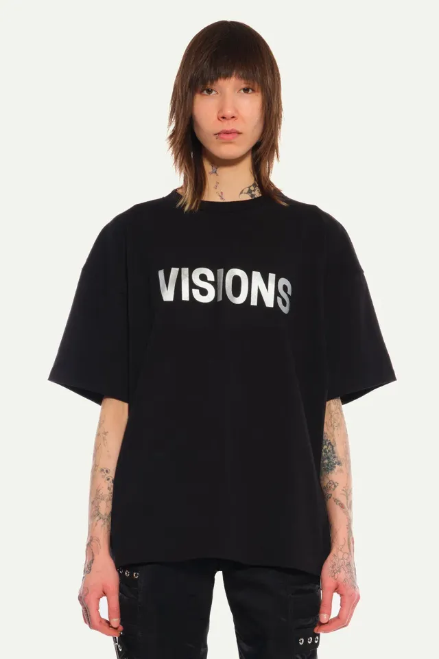 Jeanne Friot Visions tee oversize imprimé noir
