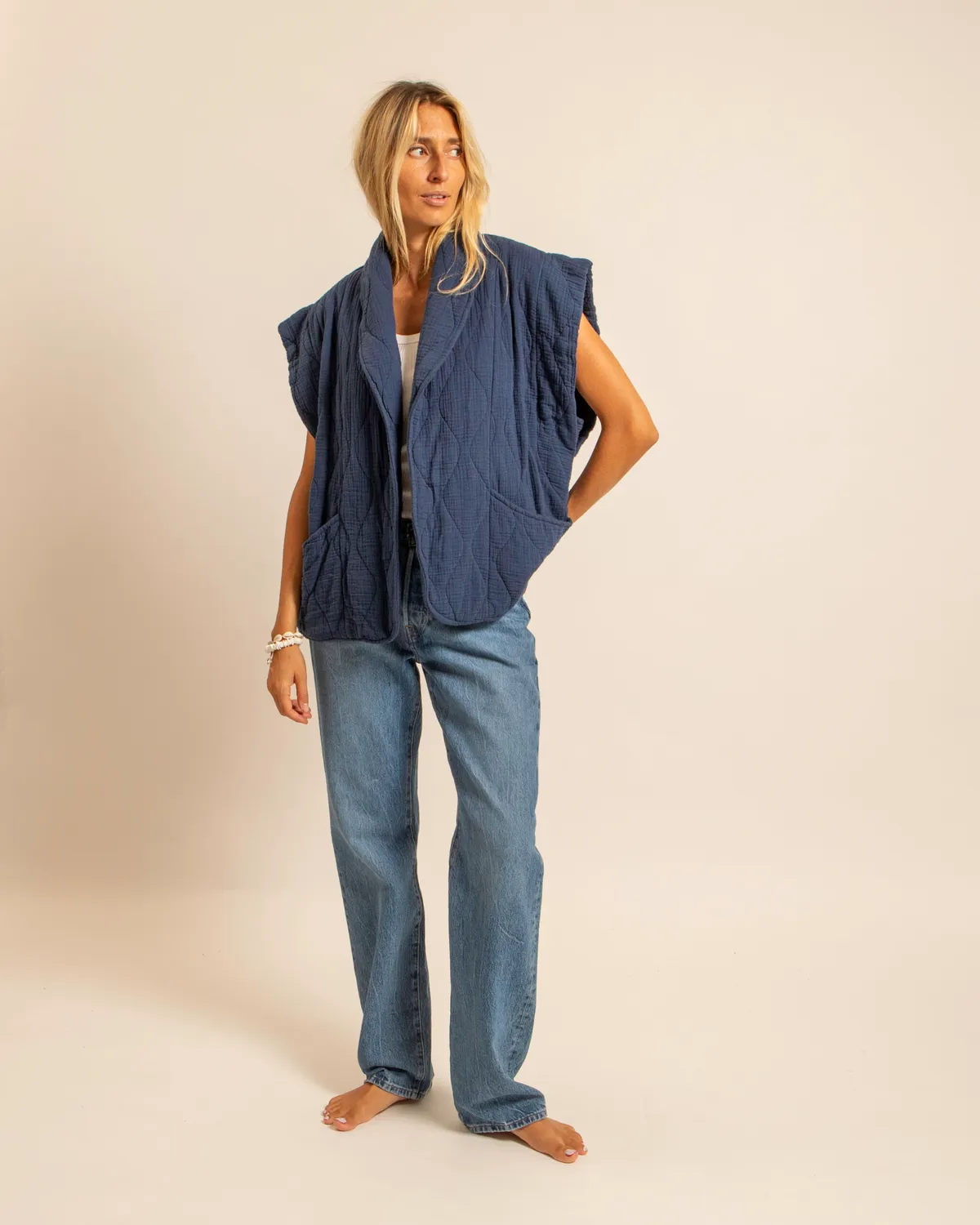 AOKYANOS Brooklyn gilet nuit double gaze coton