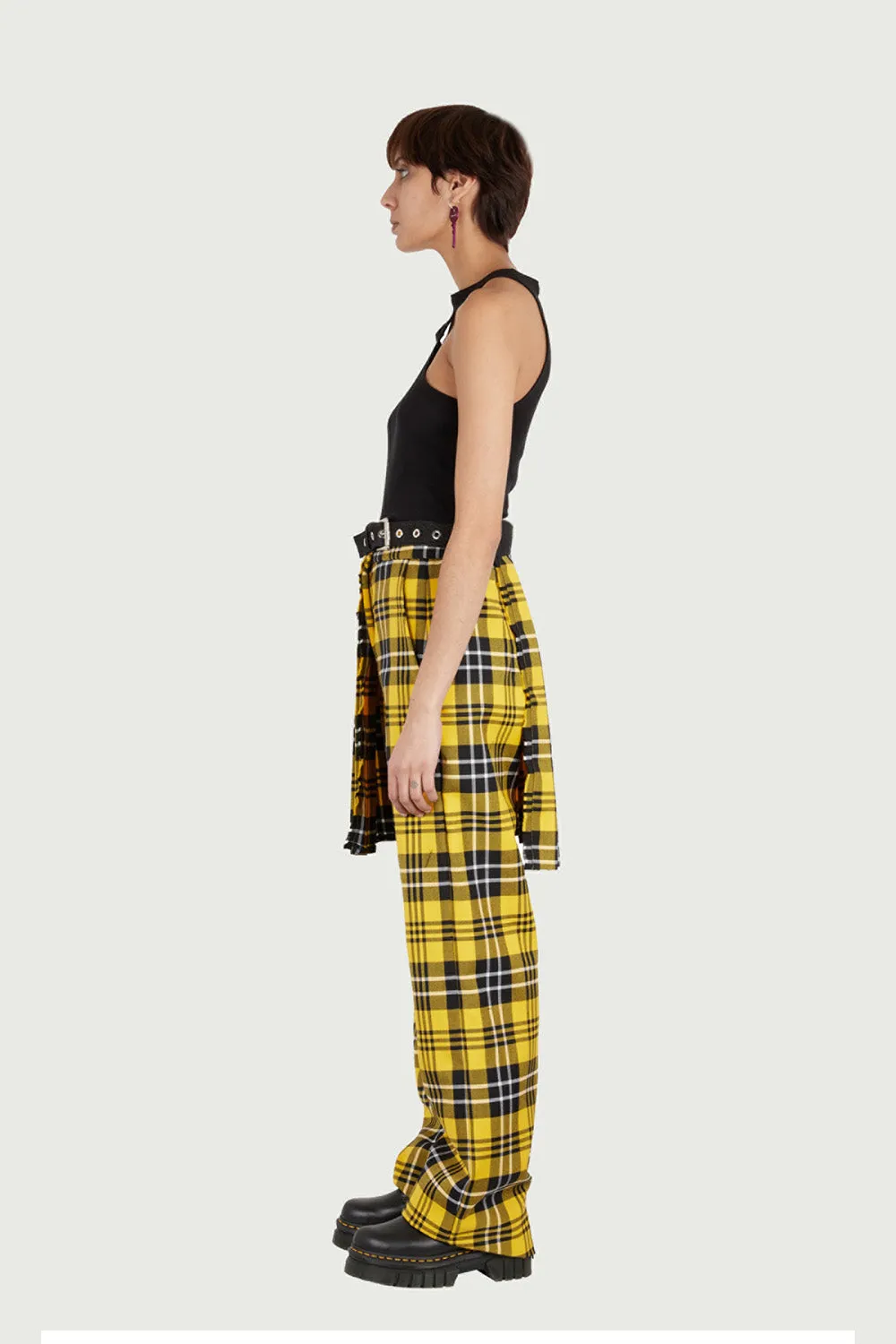 Jeanne Friot Clueless pantalon tartan jupe kilt ceinture