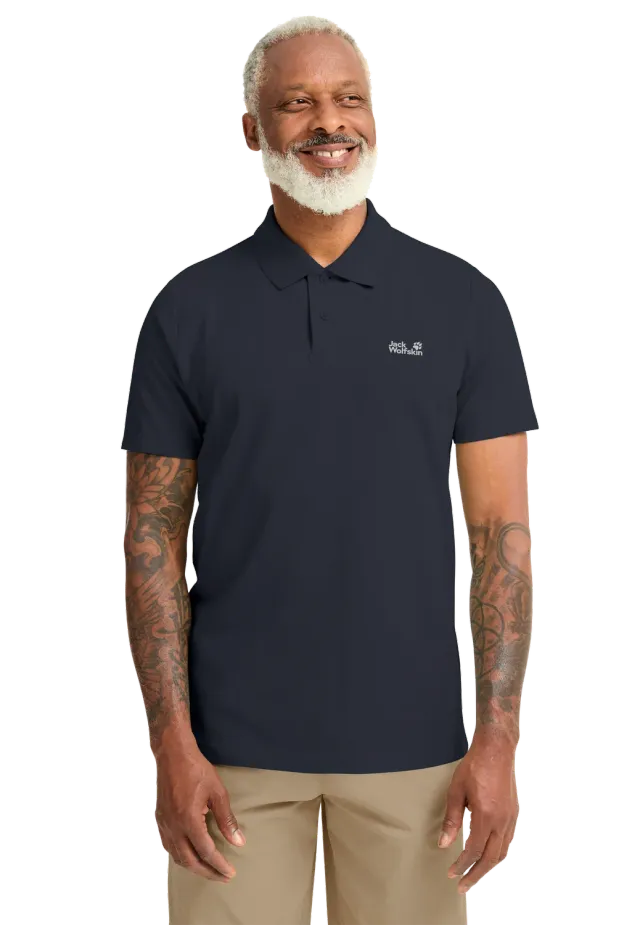 Jack Wolfskin Essential polo homme coton manches courtes