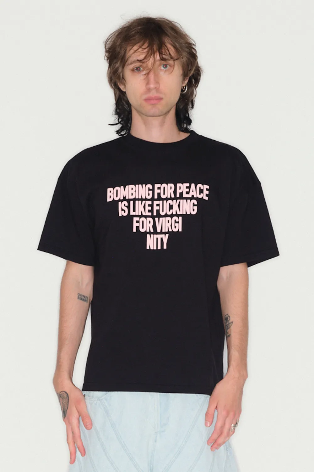 Jeanne Friot Peace tee-shirt oversize noir recyclé