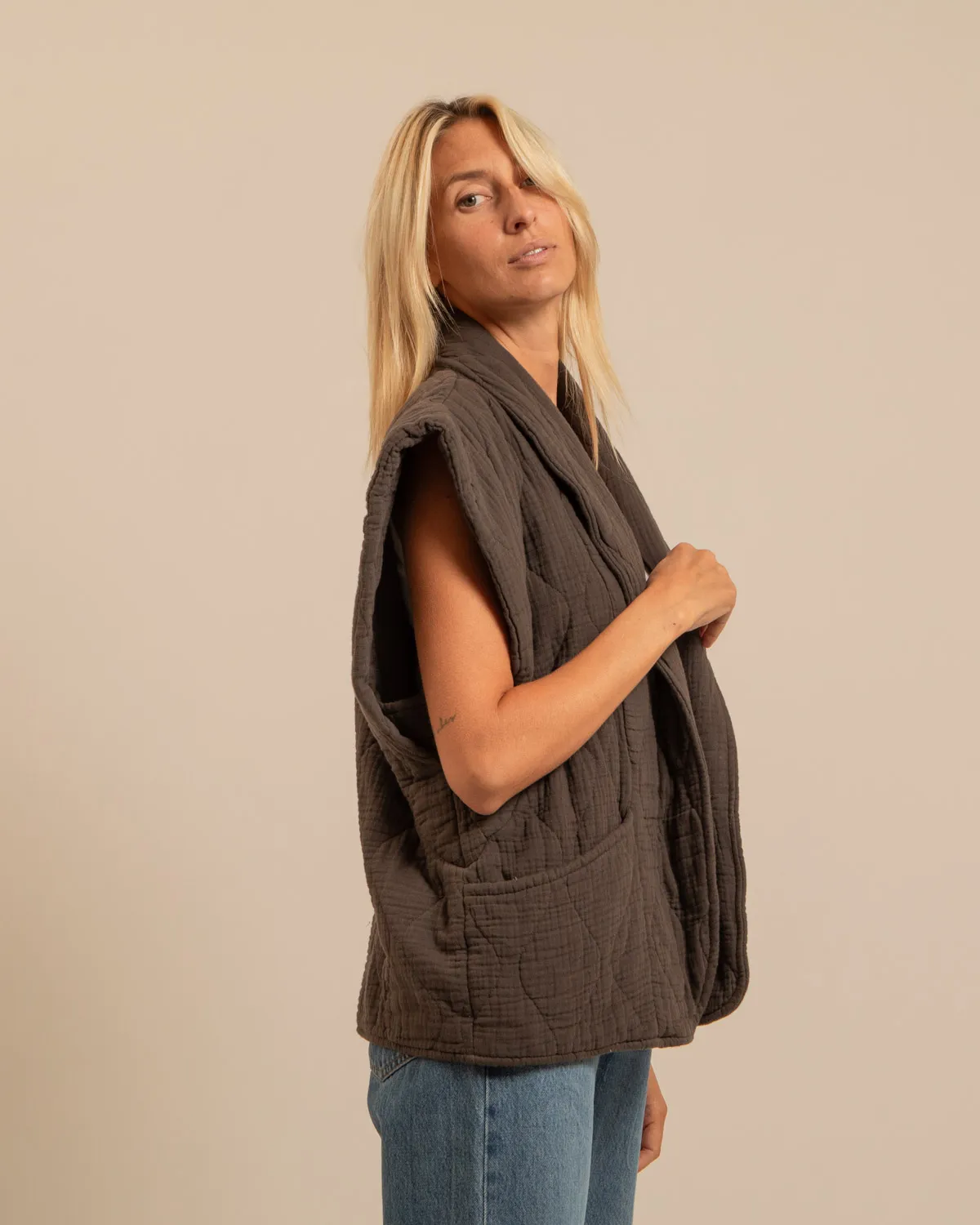 Aokyanos Brooklyn Chocolat veste coton taille unique