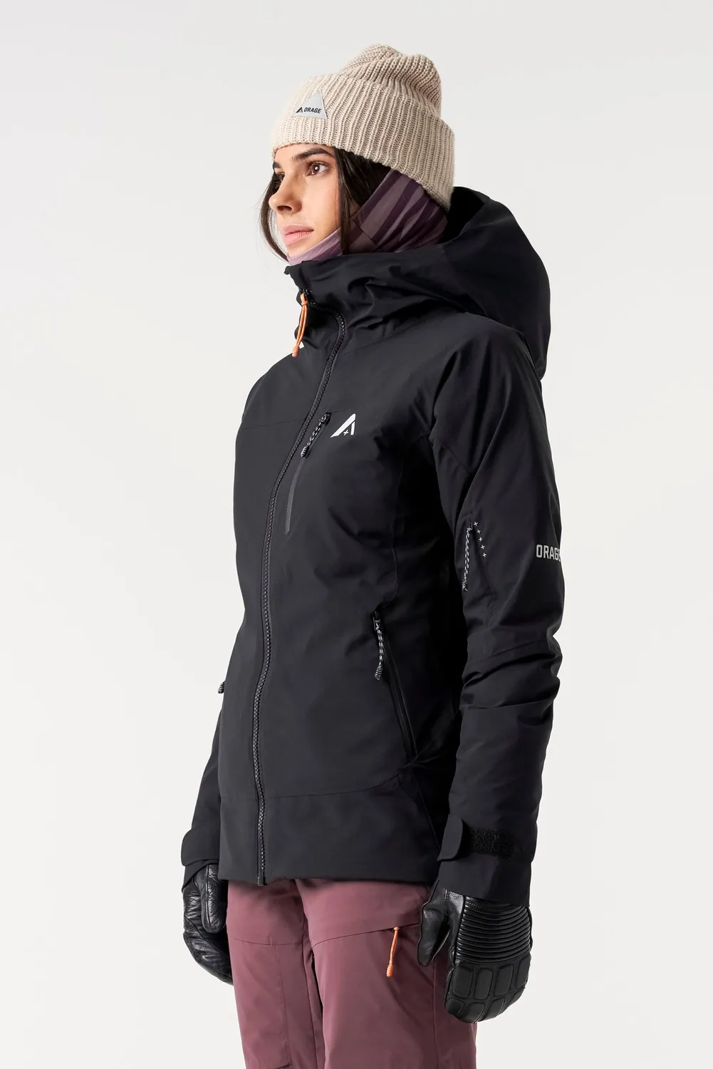 Orage Nina Hybrid veste ski noire resort