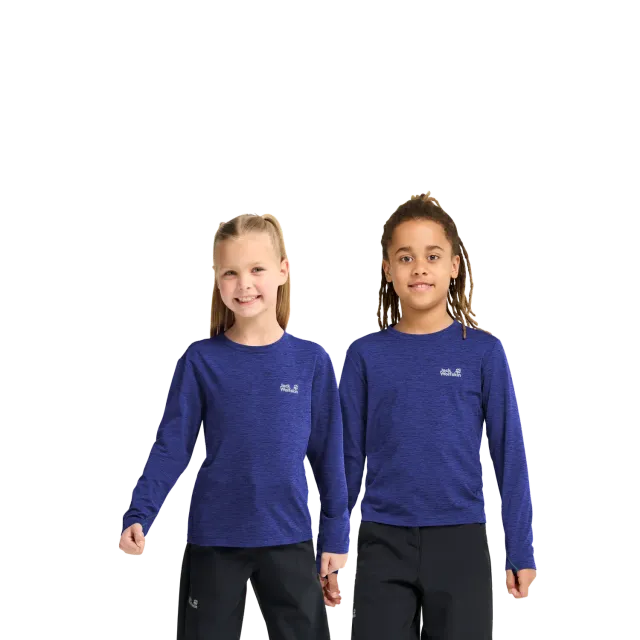 Jack Wolfskin Trail LS K t-shirt enfant manches longues respirant