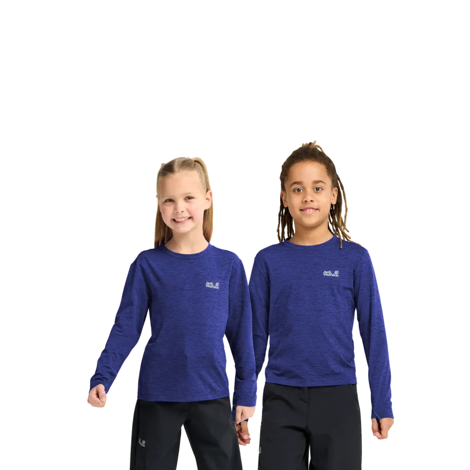 Jack Wolfskin Trail LS K t-shirt enfant manches longues respirant