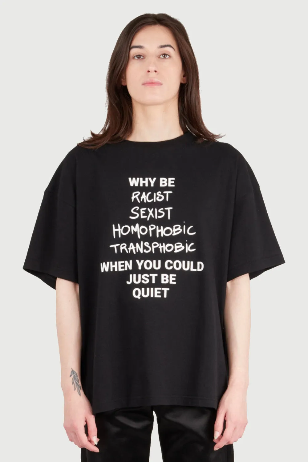 Jeanne Friot Why Be T-shirt oversize noir coton recyclé