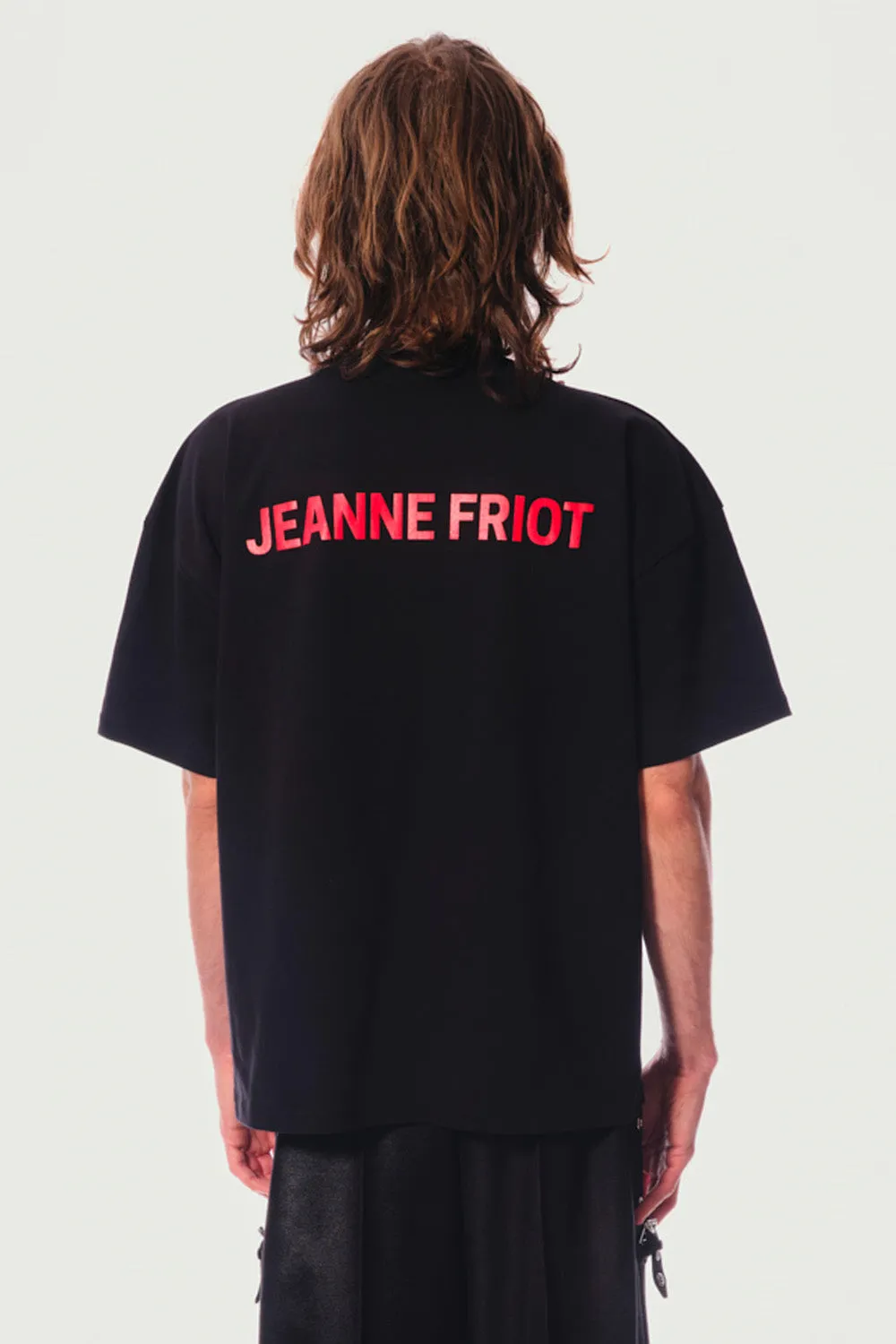 JEANNE FRIOT Fight Tee tee-shirt oversize noir slogan