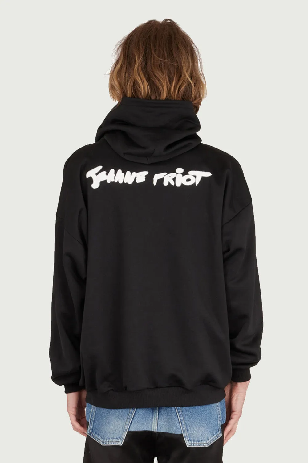 JEANNE FRIOT Why Be Hoodie sweat noir oversize