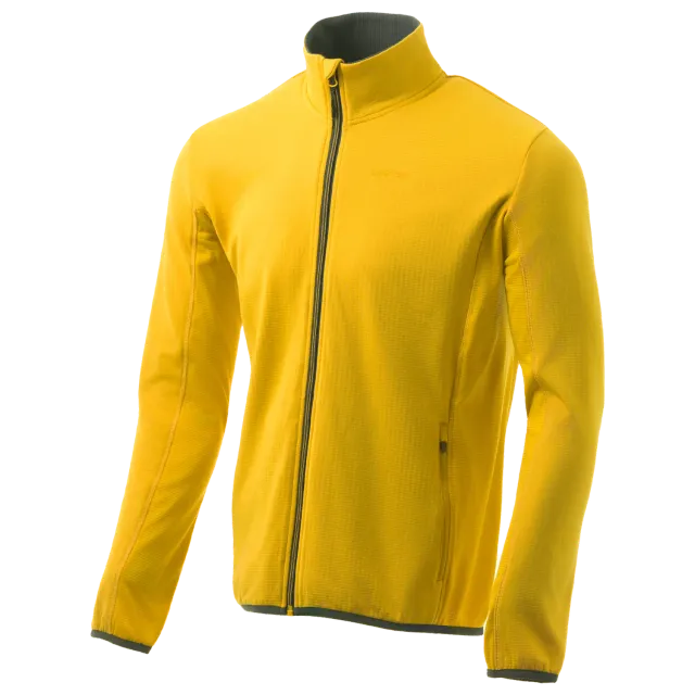 LHOTSE Hakan polaire sulphur grid zippée