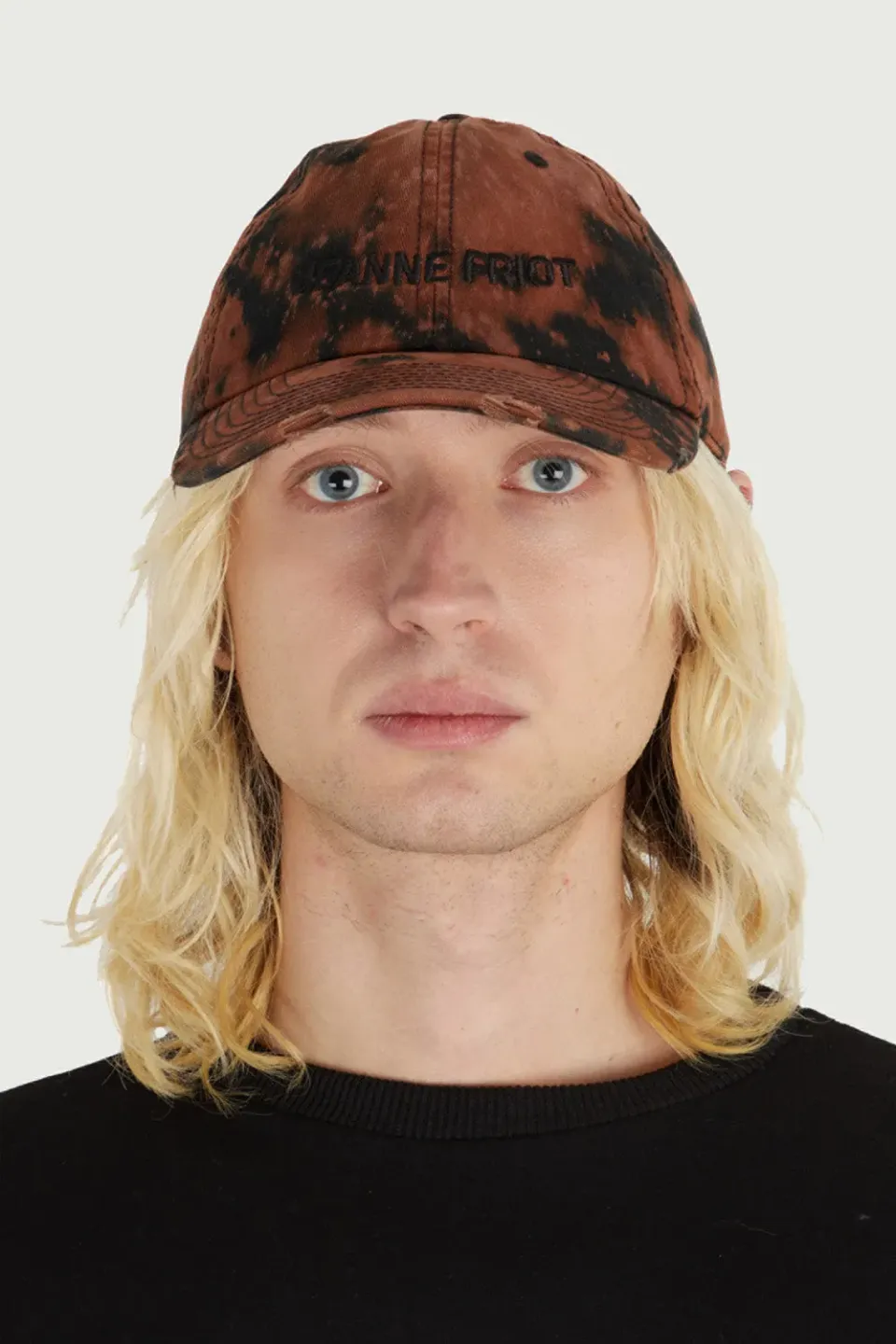 Jeanne Friot Washed casquette brodée délavée