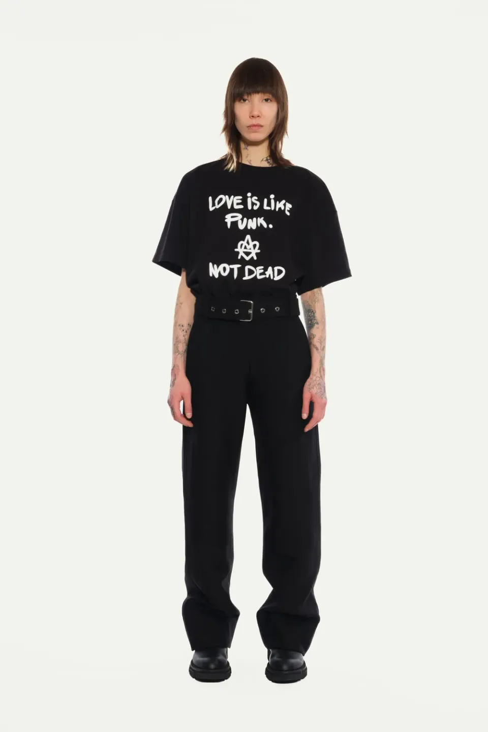 Jeanne Friot Belt Suit pantalon tailleur noir