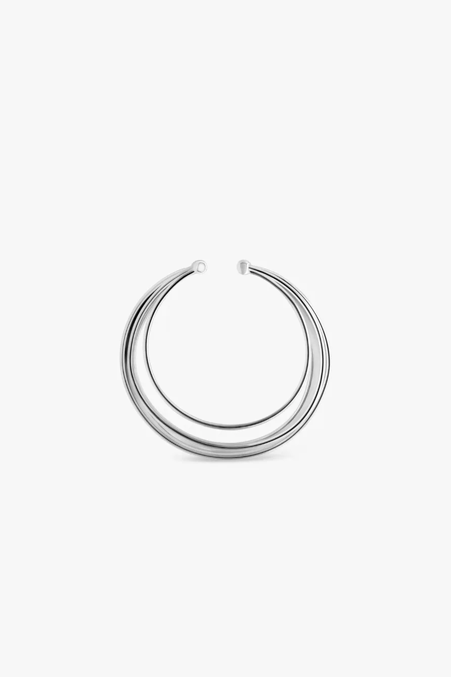 Jeanne Friot 3-Ribbon Big Ear Cuff manchette argent