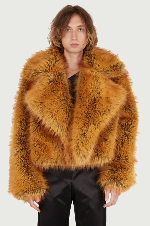 Jeanne Friot Blizzard manteau fausse fourrure court