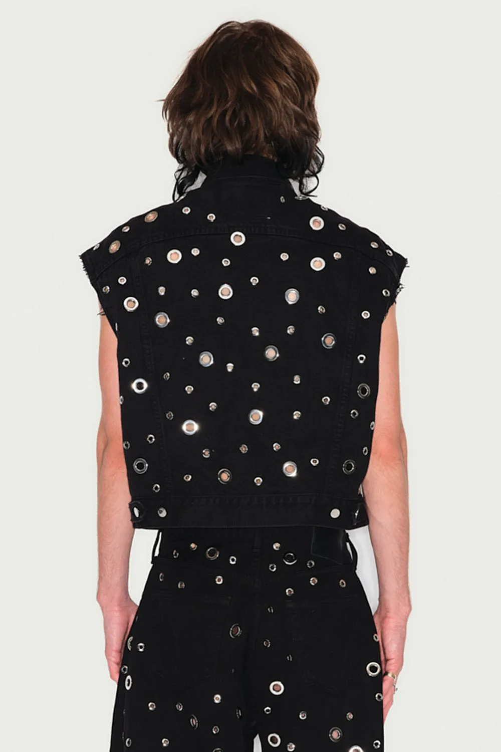 Jeanne Friot Eloi veste sans manches noir upcyclé