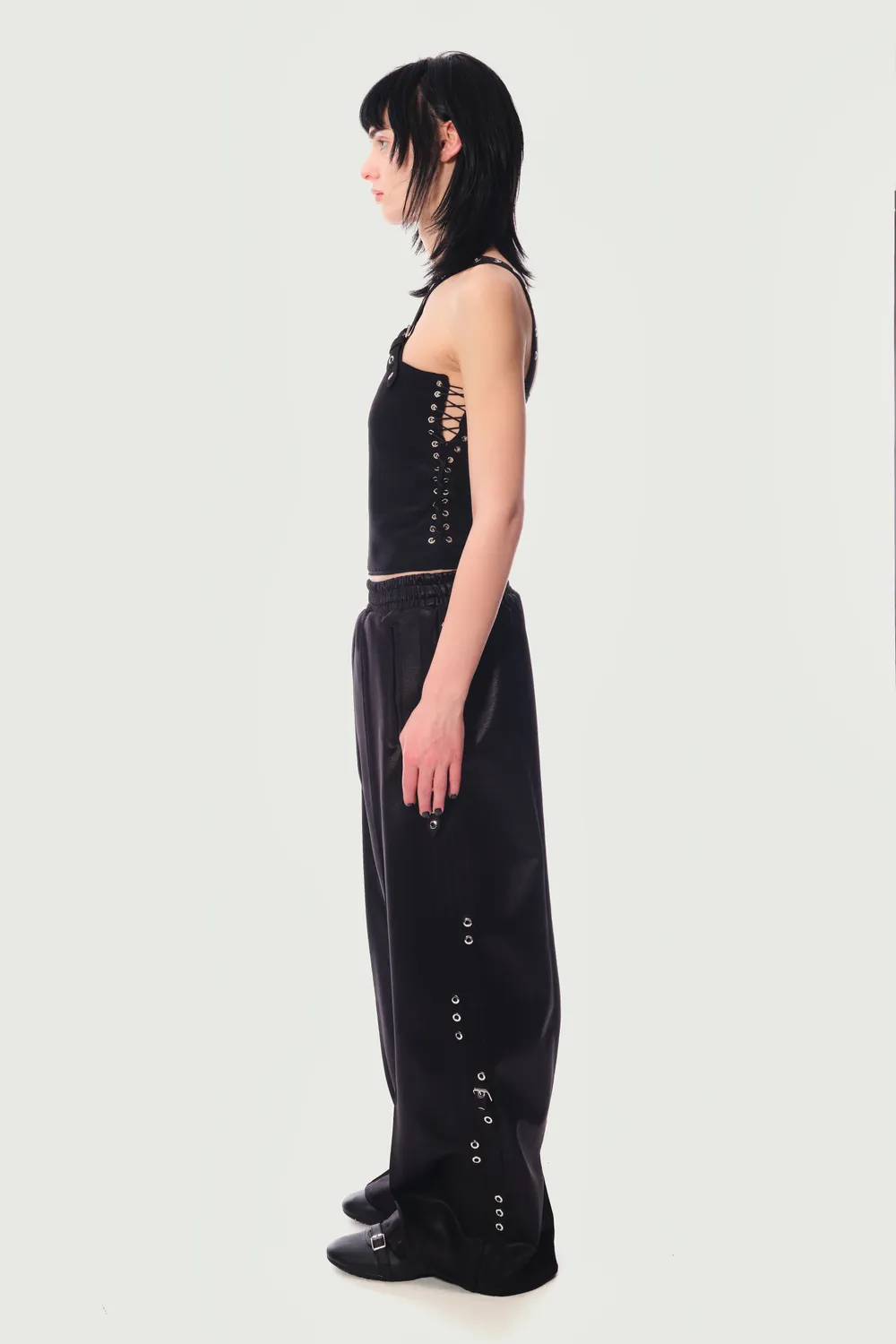 Jeanne Friot Tracksuit Pants pantalon noir recyclé