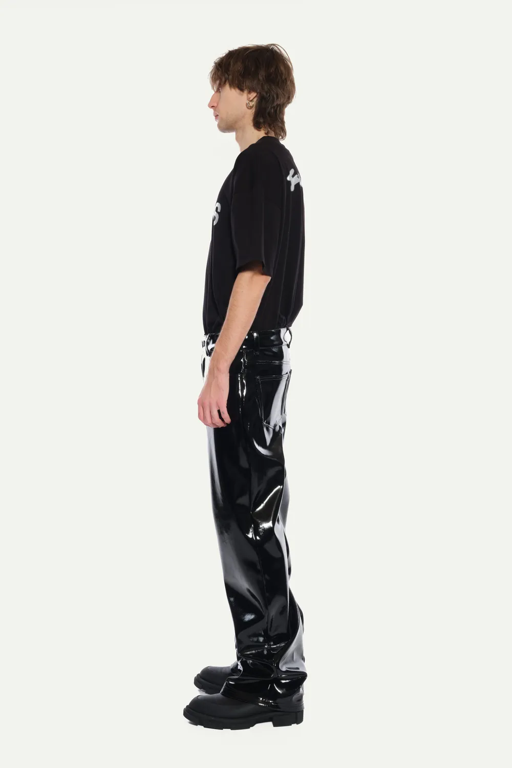 JEANNE FRIOT Vinyl Pants pantalon vinyle noir taille M