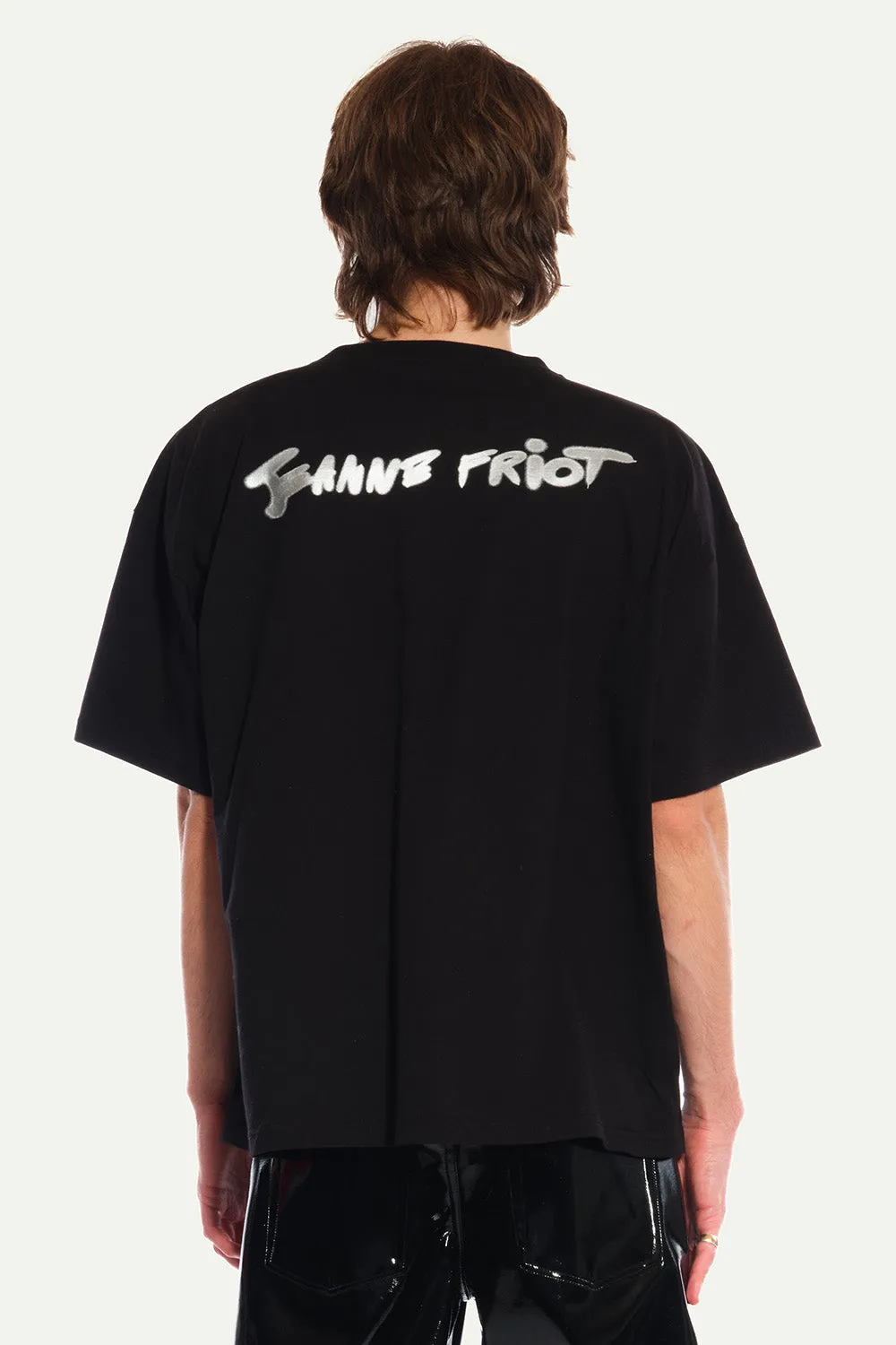 JEANNE FRIOT A Woman tee oversize noir argenté