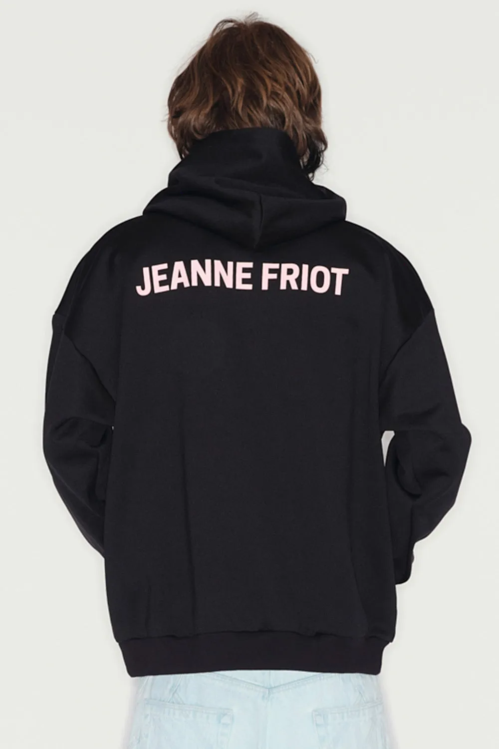JEANNE FRIOT Peace Hoodie sweat noir peace
