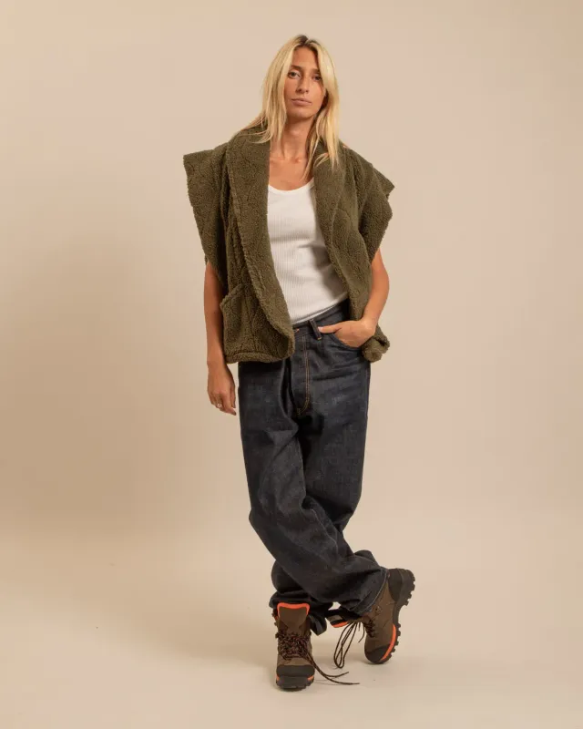 AOKYANOS Brooklyn Sherpa veste kaki taille unique